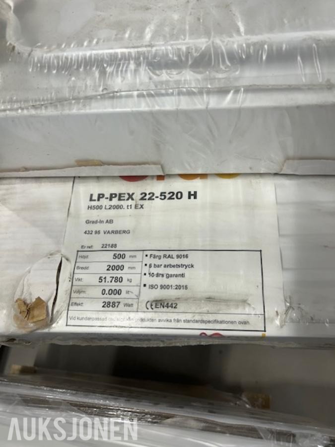 Parti Grad LP-PEX, LPP-PIPE og RADIK CLASSIC – Uåpnede radiatorer